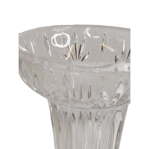 Princess House Lead Crystal Candle Holder / Bud Vase. Made in Germany 8 inch tal - Picture 8 of 10